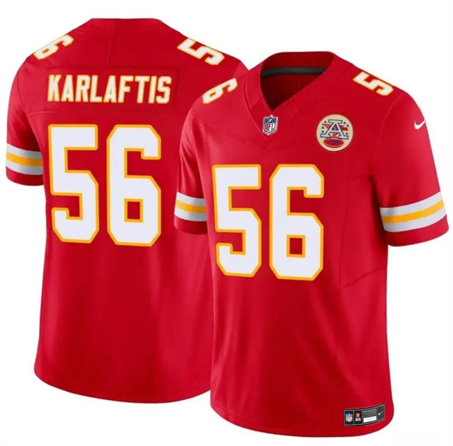 Men??s Kansas City Chiefs #56 George Karlaftis Red 2024 F.U.S.E Vapor Untouchable Limited Football Stitched Jersey